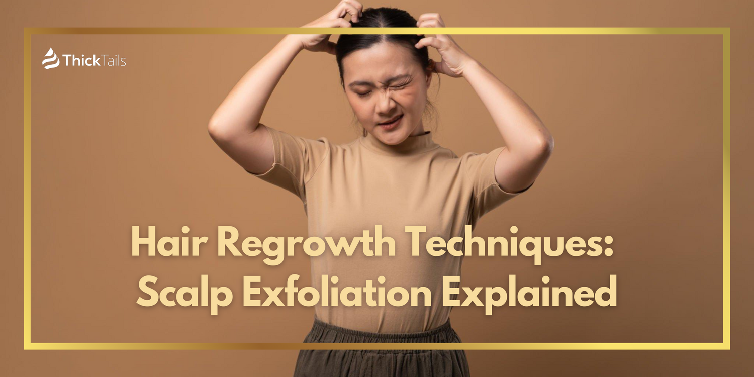 Scalp exfoliation and hair regrowth