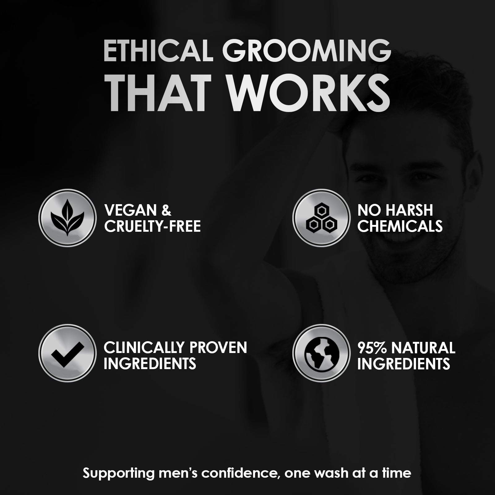 Rabos de grossa Men Shampoo e condicionador estimulantes do cabelo | Pacote duplo