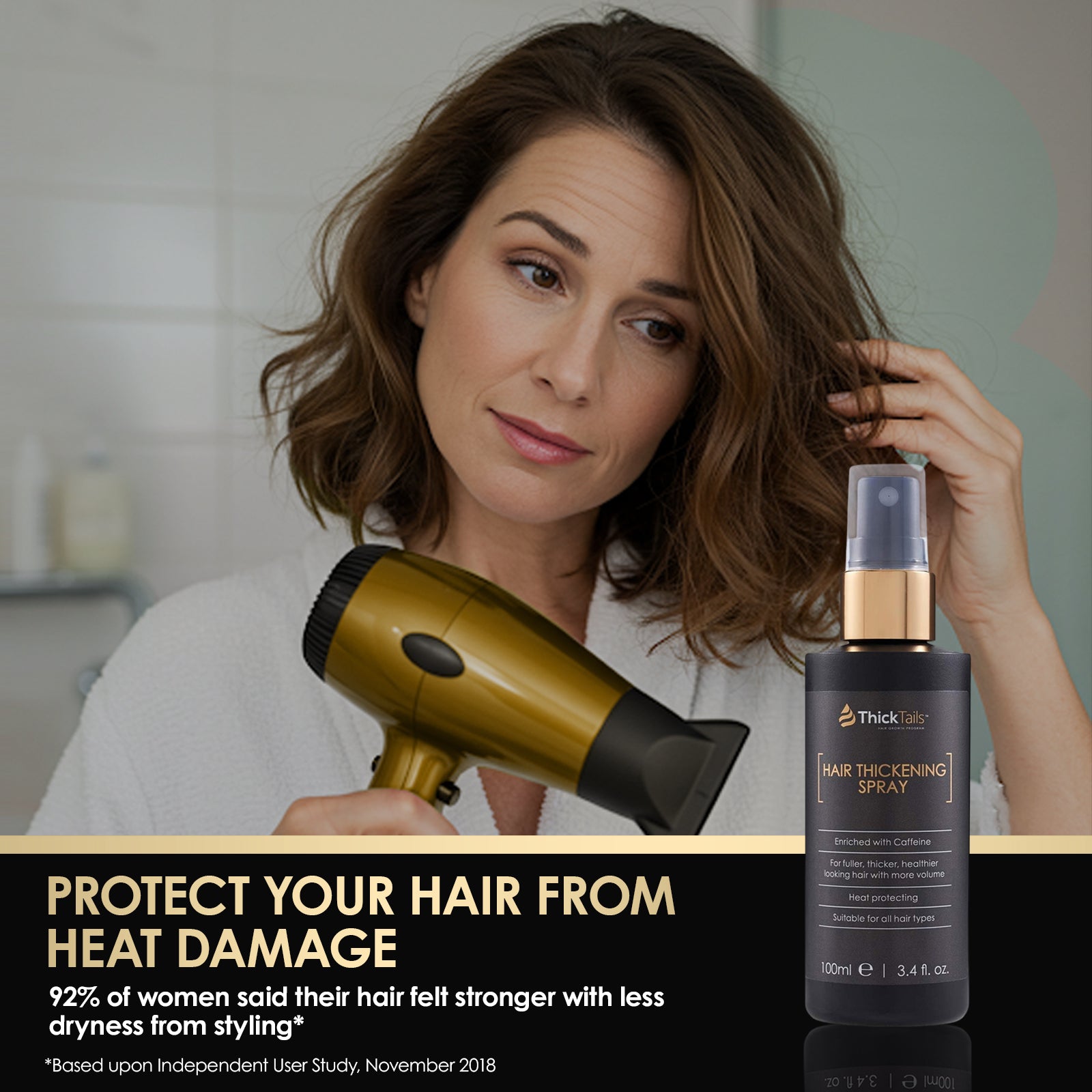 Spray de espessamento instantâneo de cabelos espessos | 3.4fl.oz