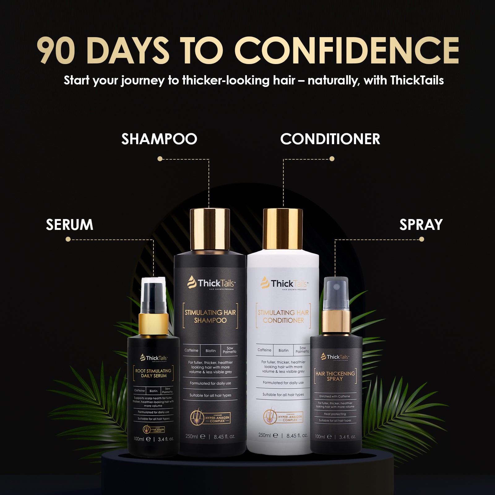 Spray de espessamento instantâneo de cabelos espessos | 3.4fl.oz
