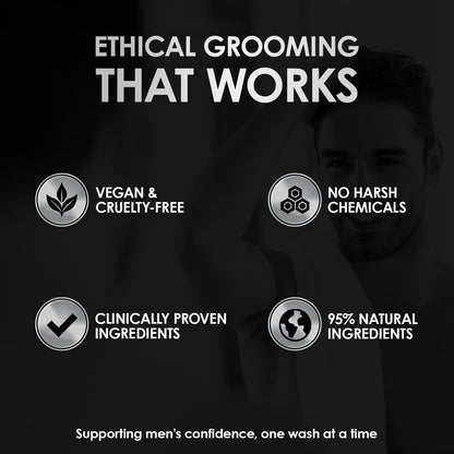Rabos de grossa Men Shampoo e condicionador estimulantes do cabelo | Pacote duplo