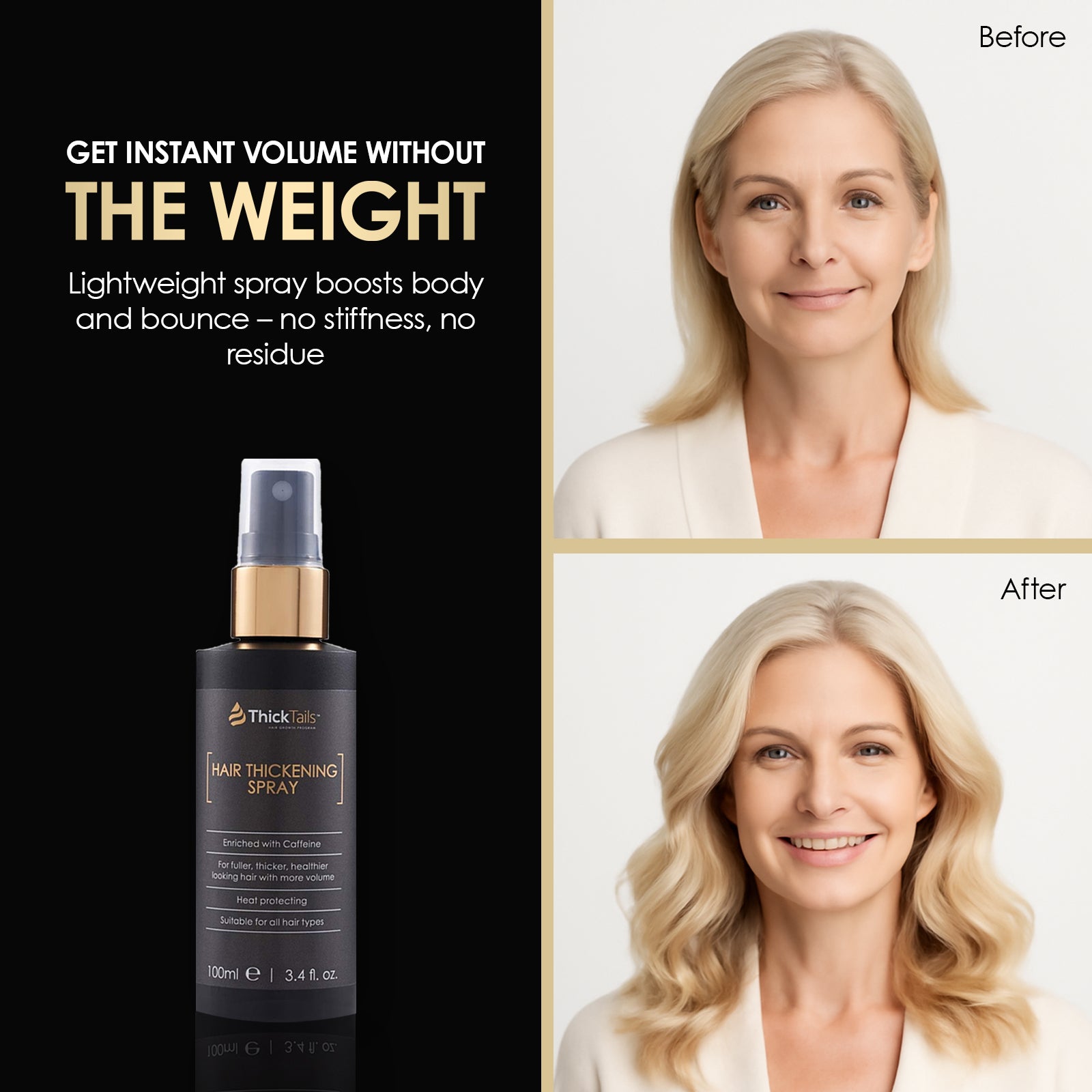 TickTails Instant hårfortykningsspray | 3.4fl.oz