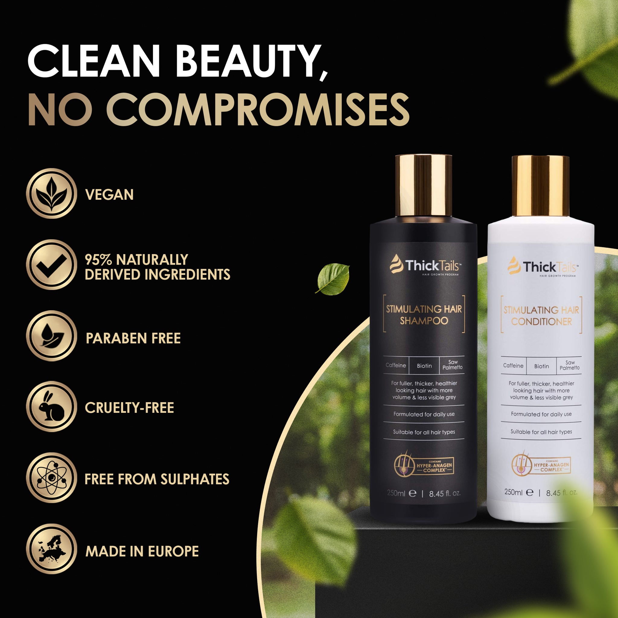 TickTails stimulerende hårvekstsjampo og balsam | Dual Pack