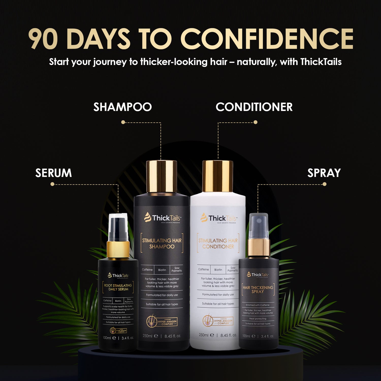 Spray de espessamento instantâneo de cabelos espessos | 3.4fl.oz