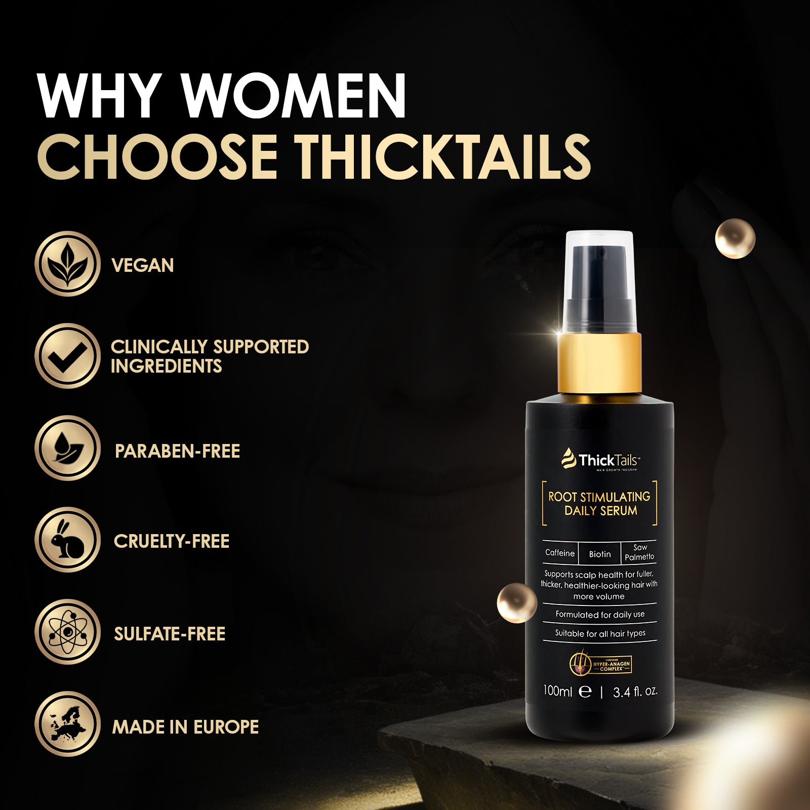 TickTails rotstimulerende permisjon serum | 3.4fl.oz