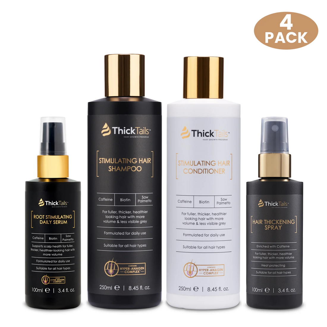 Rabos espessos Sistema de espessamento de cabelo máximo | 5-pacote