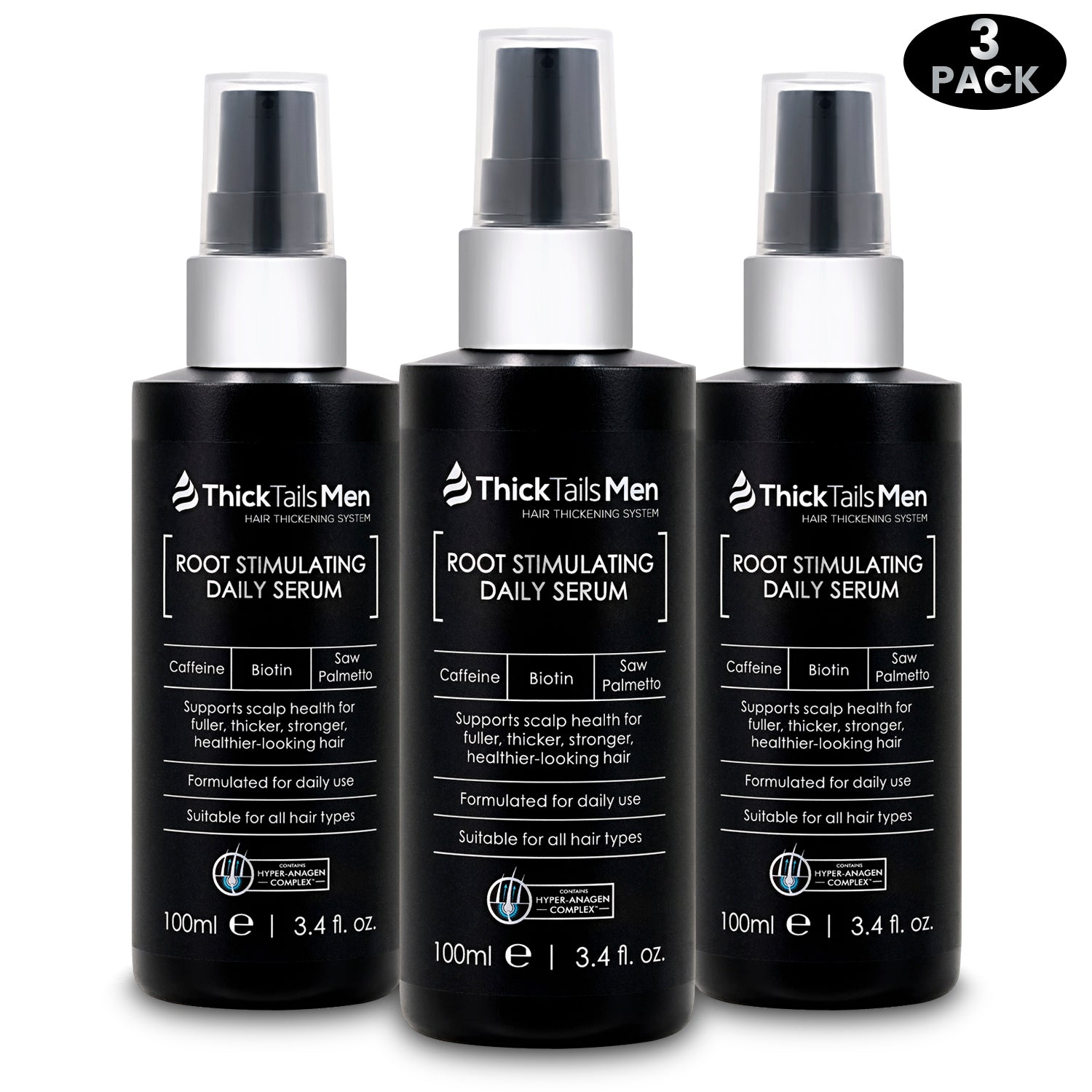 Dicktails Herren-Wurzel stimulierende Leaven-In-Serum | 3 Pack (kaufen 2, holen Sie sich 1 kostenlos)