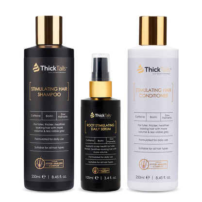 Dicktails stimulerende haarshampoo, conditioner en serum | 3-pack