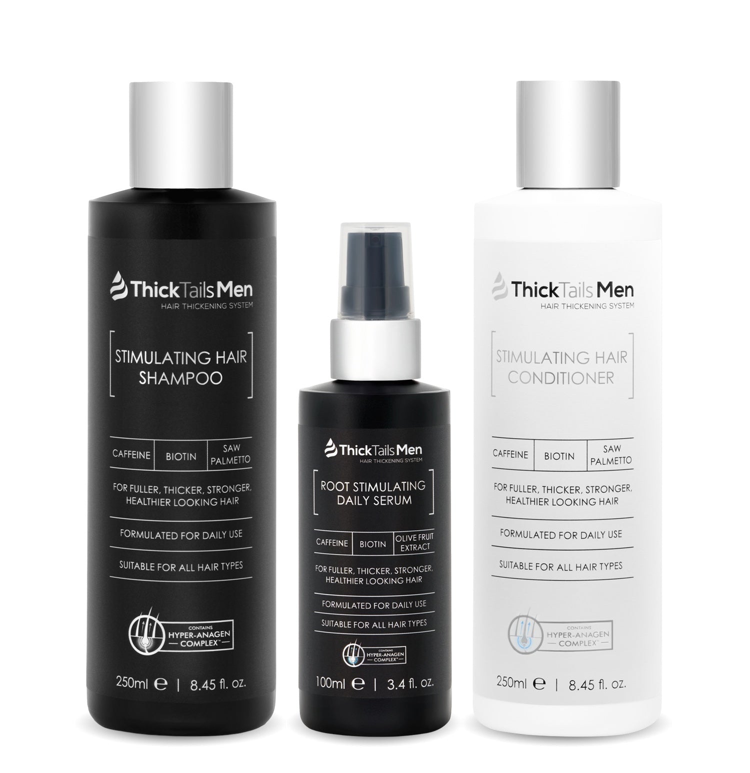 Dicktails Herren Haare Revitalisierung Bündel | 3 Pack für Haarwachstum und Kopfhaut Gesundheit