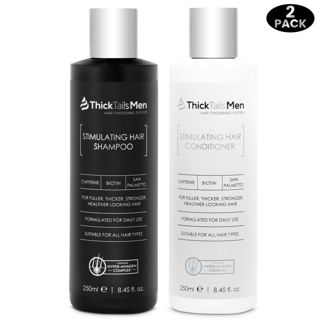 Dicktails Herren anregendes Haarwachstumshampoo &amp; Conditioner | Dual Pack