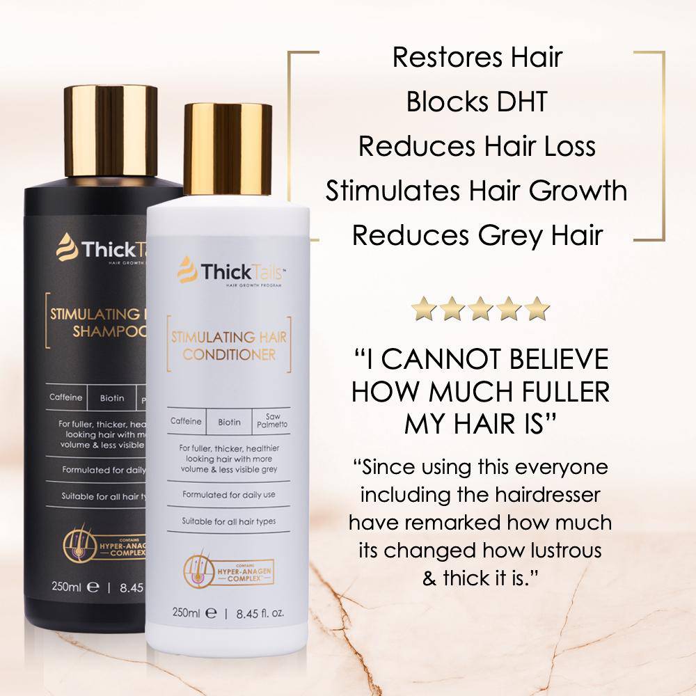 Xampú i condicionador per al creixement del cabell per a dones amb menopausa, recuperació postpart i estrès